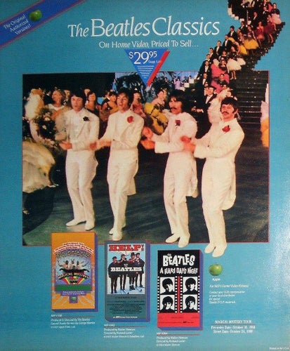 THE BEATLES - CLASSICS ON VIDEO, TIDNINGSANNONS 1988