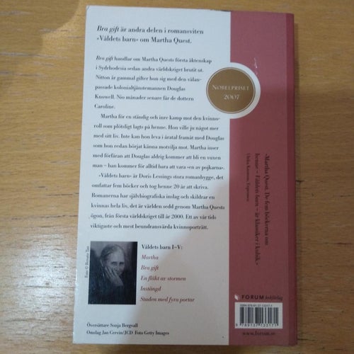 Bra gift av Doris Lessing. Very Good+