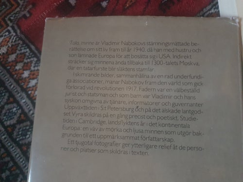 Tala, minne & Låt höra av dig, minne av Vladimir Nabokov