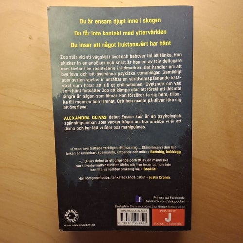 Ensam kvar av Alexandra Oliva, 2016