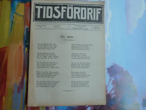 TIDSFÖRDRIF, 1914, DU SOM..., TIDNING