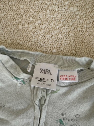 Zara ljusgrön sparkdräkt, storlek 74