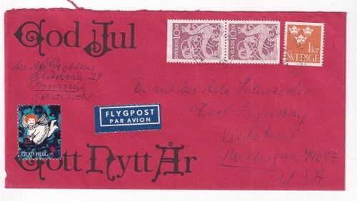 Bättre brev, Bildsten BB på flygpost till USA 1967, svårt par