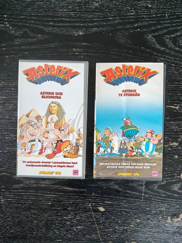 Asterix VHS-filmer: Asterix och Kleopatra & Asterix 12 Stordåd