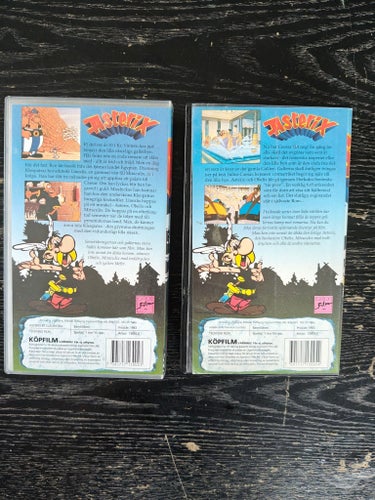 Asterix VHS-filmer: Asterix och Kleopatra & Asterix 12 Stordåd