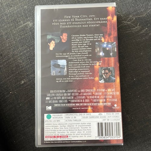 End of Days (VHS) med Arnold Schwarzenegger