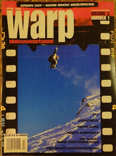 Warp Magazine - Skate Snow Surf Style Sound - Vol.5 No.1 - April 1996 - Vintage
