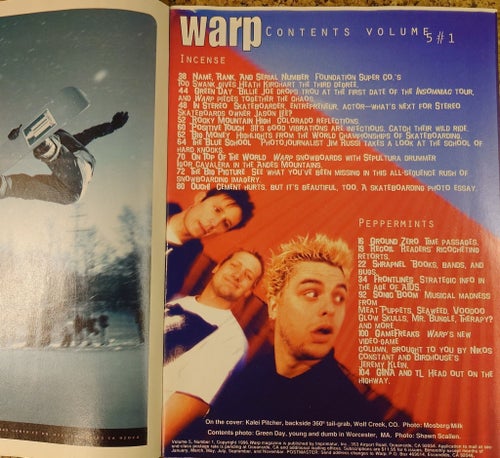 Warp Magazine - Skate Snow Surf Style Sound - Vol.5 No.1 - April 1996 - Vintage