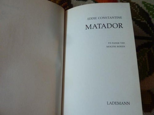 MATADOR, EDDIE CONSTANTINE, 1978, BOK, DANSK
