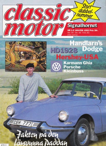 Classic 1992-1-2 VW Karmann Ghia.Porsche 914.Citroen DS.Typ 2