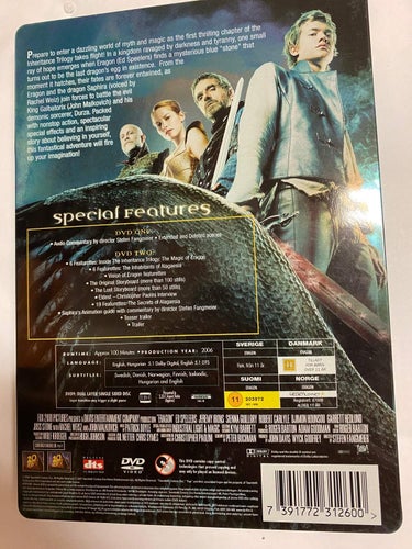 DVD Eragon Special Edition Steelbook 2 Disc TOPPSKICK