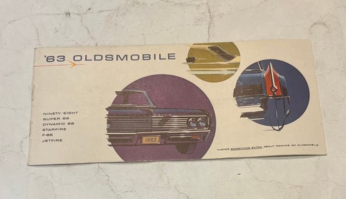 Oldsmobile 1963 original broschyr Starfire Jetfire 98 Super 88 16 sidor