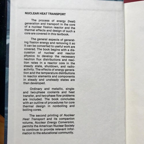 NUCLEAR HEAT TRANSPORT Mohamed Mohamed El-Wakil 1993