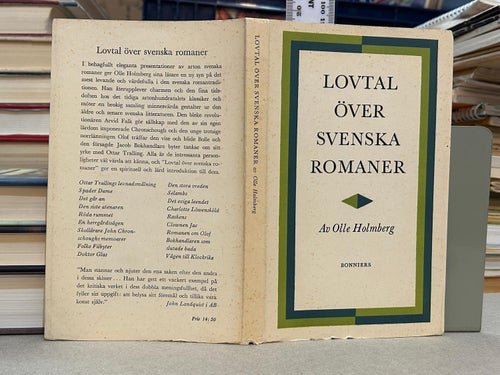 Lovtal över svenska romaner av Olle Holmberg. Bok. Very good plus