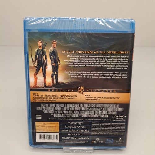The hunger games Catching fire - Blu-ray film, Svensk text, Inplastad