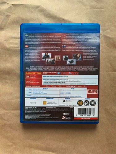 Captain America 3 Civil War Marvel 3D BLU-RAY