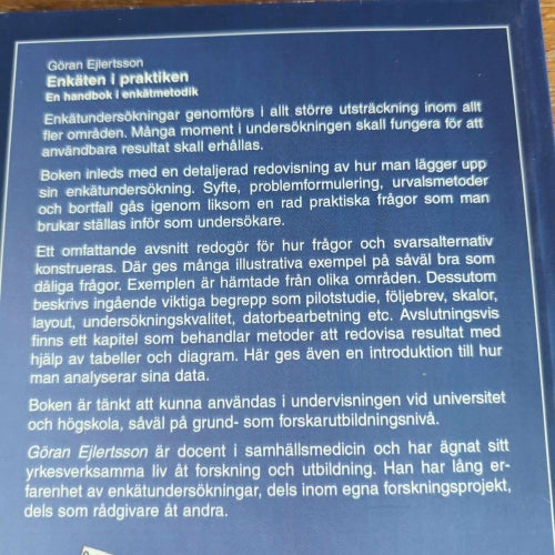Enkäten i praktiken av Göran Ejlertsson