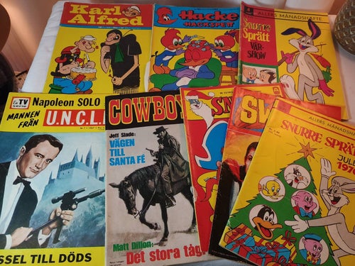 8 st Blandade Tidningar Snurre Sprätt Julen 1970 mm