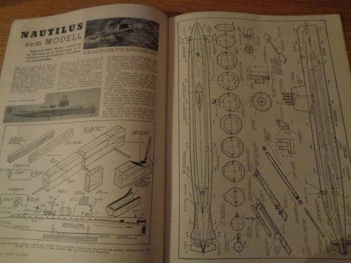 Teknik för alla nr12 1956 Opel Kapitän, dykarna dyker efter olj, Nautilus modell