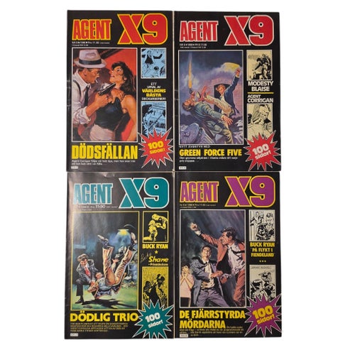 Agent X9 Serietidningar - 10 st 1982-1986
