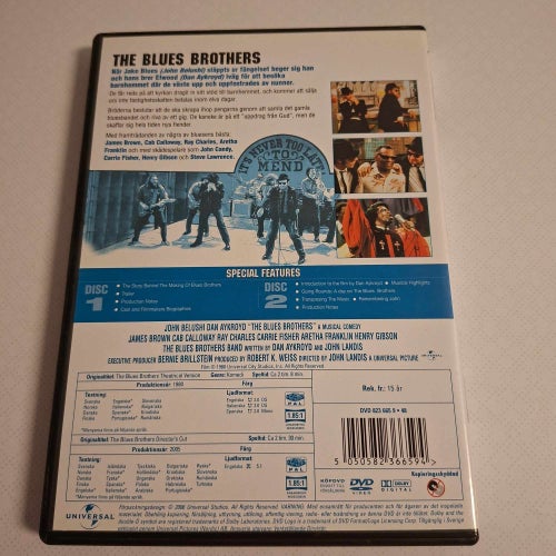 The Blues Brothers 25th Anniversary DVD 2-Disc | SVENSK TEXT | Belushi Aykroyd