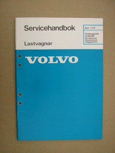 VOLVO Verkstadshandbok Lastbil Förebyggande Underhåll