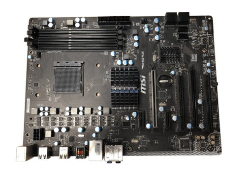 MSI 970A-G43 Plus ATX moderkort - defekt - för reservdelar