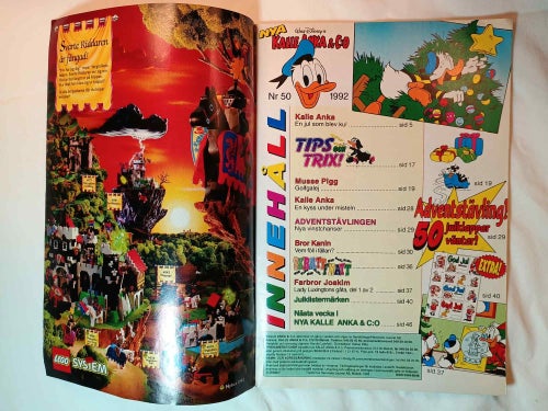 Kalle Anka & co - 1992 nr 50 - Bilaga: Juletiketter