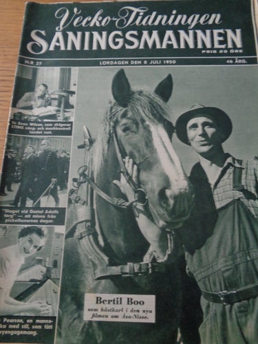 Såningsmannen nr27 1950 Bertil Boo Åsa-Nisse omslaget,