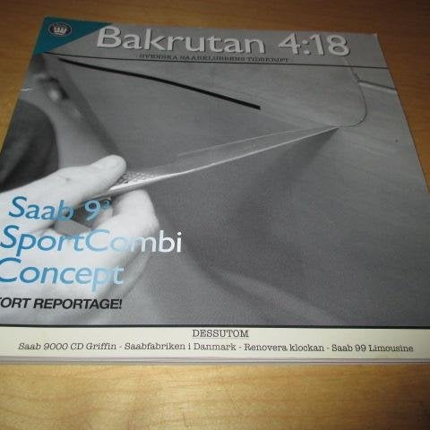BAKRUTAN 4:18. SVENSKA SAABKLUBBENS TIDSKRIFT.
