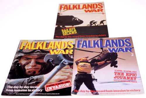 The Falklands War magazine-Issues 1, 2 and 5-English language war magazines-455g