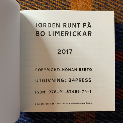 Jorden runt på 80 limerickar - Hönan Berto | BOK | 2017 Anton Höber