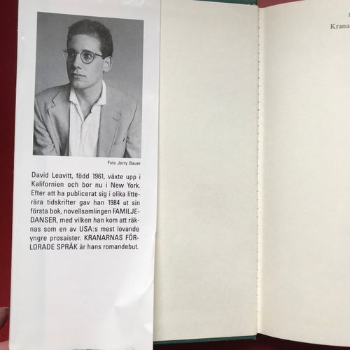 KRANARNAS FÖRLORADE SPRÅK David Leavitt Sven Vahlne 1988