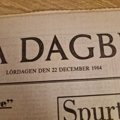 Svenska dagbladet 22 december 1984