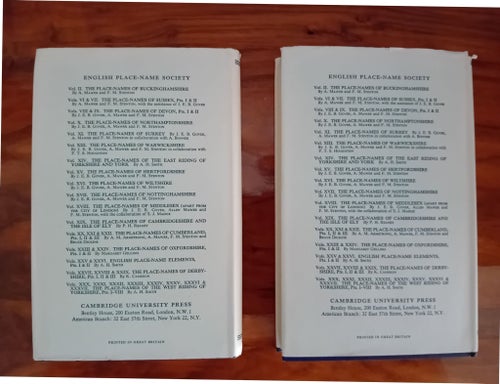 The Place-Names of the West Riding of Yorkshire, Part Five, by A. H. Smith