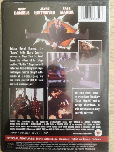Hawk's Vengeance (1996) Marc F Voizard med Gary Daniels, Jayne Heitmeyer.