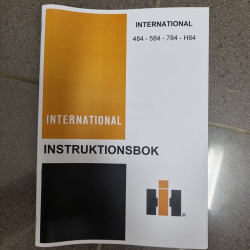 Instruktionsbok international IH 484 - 584 - 784 - H84