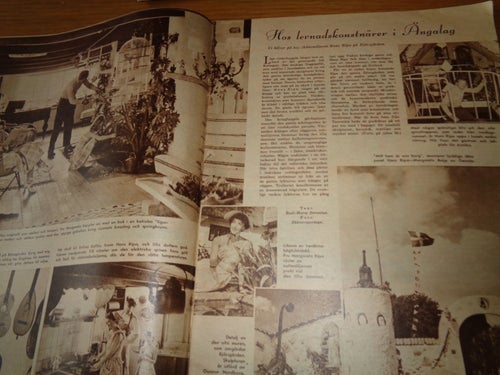 Svensk Damtidning nr31 1951 hemma hos Hans Ripa konstnärer i Ängalag Båstad