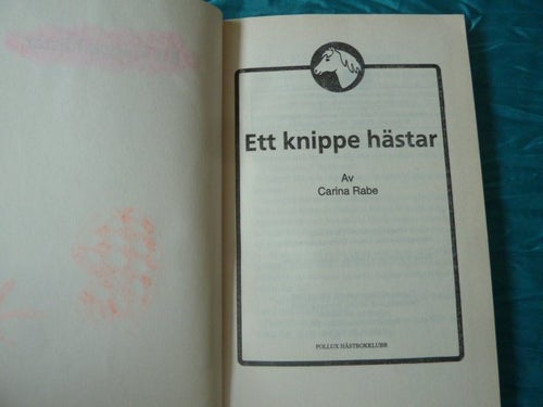 ETT KNIPPE HÄSTAR, C. RABE, 1998, BÖCKER