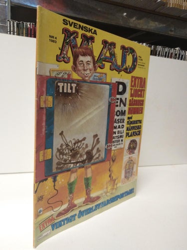 Svenska Mad 1983 nr 4, med Övermänskliga planschen i mitten. Very Fine+