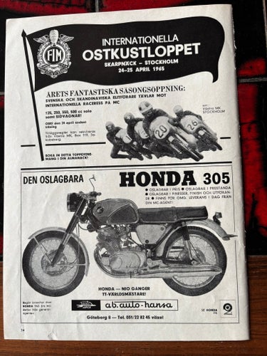 Honda 305 1965 annons