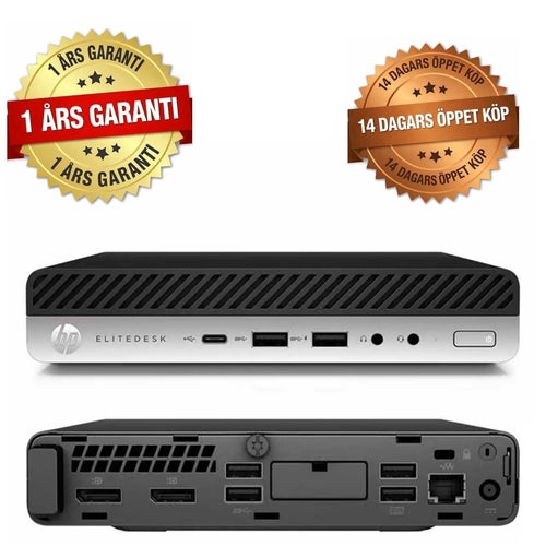 HP Elitedesk 800 G3 Mini intel i5-7500T,8 GB RAM,256 GB SSD,1 Års Garanti