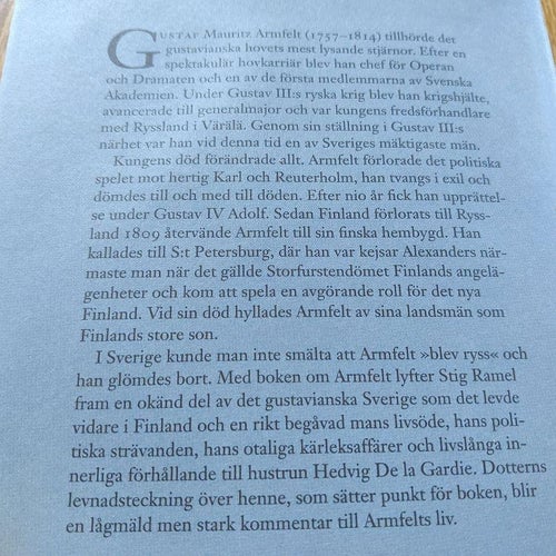 Gustaf Mauritz Armfelt 1757-1814 : dödsdömd kungagunstling i Sverige, ärad stats