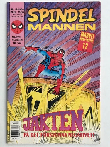 Spindelmannen - 1988:12. VG-FN med miniposter 12