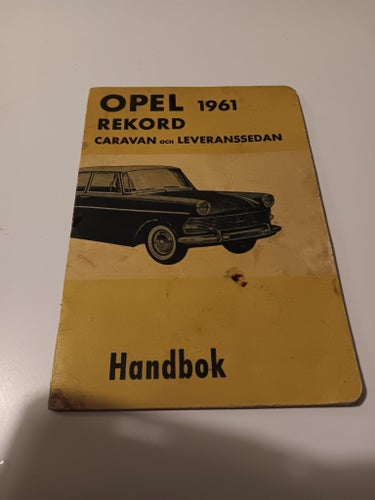 Opel Rekord 1961 Handbok