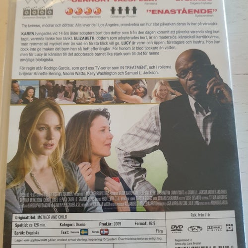 Mother and Child (2009) - Naomi Watts/Anette Bening - Inplastad DVD