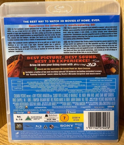 Cloudy with a Chance of Meatballs Blu-ray 3D