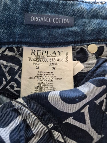 Replay blå jeans, storlek W28 L32