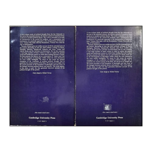Quentin Skinner: The Foundations Of Modern Political Thought 1-2