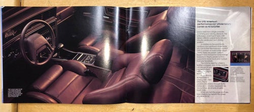 Försäljningsbroschyr Lincoln Mark VII Portfolio 1987